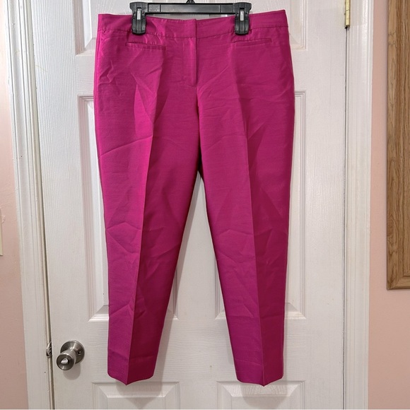 Talbots Women's Signature Silk Pants Petite   Fuchsia Size 16 - Picture 1 of 8